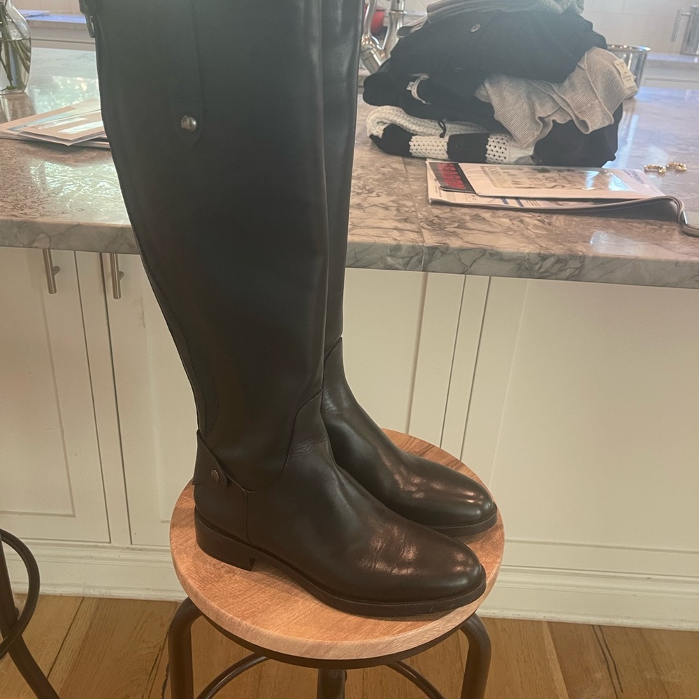 Emanuele Crasto Black Leather made in Italy high shaft boots